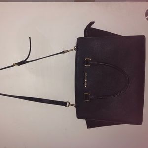 Michael Kors Black Leather Satchel